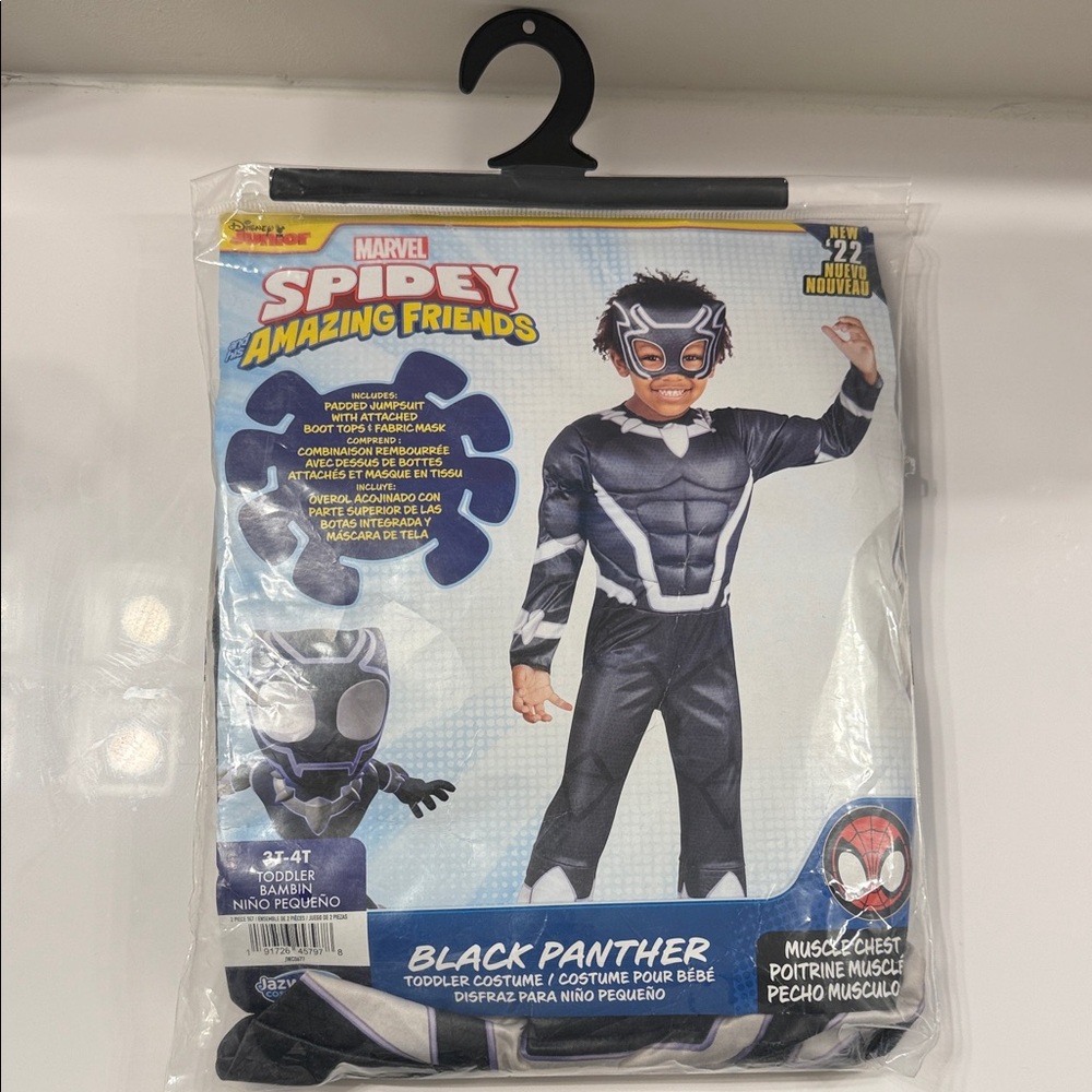 Marvel Spidey Amazing Friends Black Panther Kids Costume